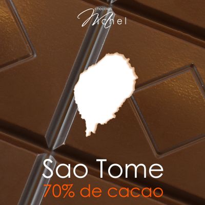 Tablette chocolat noir pure origine- Sao Tomé 70% - 80g