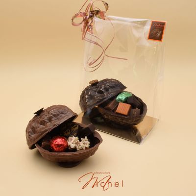Noix noire garnie chocolats assortis - 250g