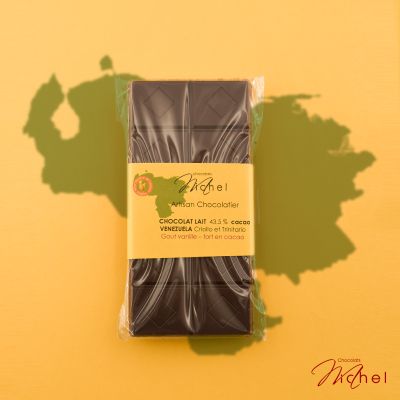 Tablette chocolat lait pure origine-Vénézuela 43,5% - 80g
