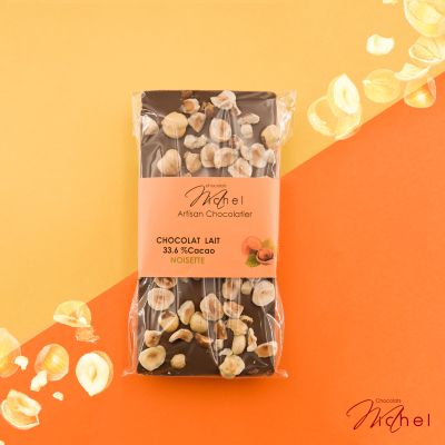 Tablette chocolat lait inclusion noisette - 100g
