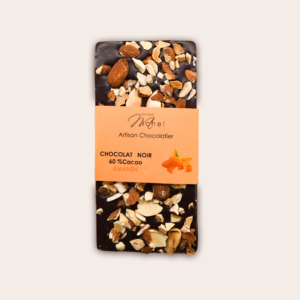 Tablette chocolat noir inclusion amande