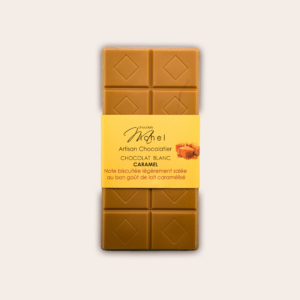 Tablette chocolat blanc caramel