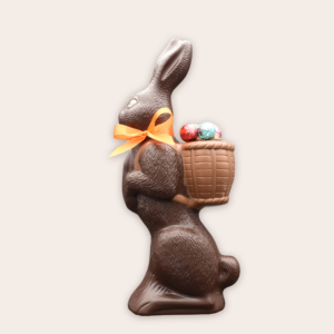 Lapin avec hotte grand - chocolat noir