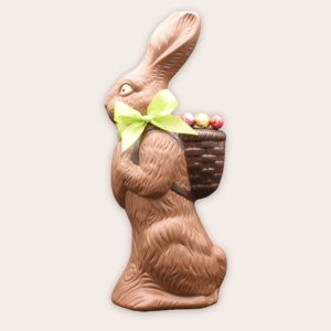 Lapin avec hotte grand - chocolat lait