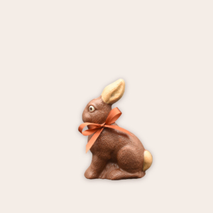 Lapin assis éclat de nougat - chocolat lait